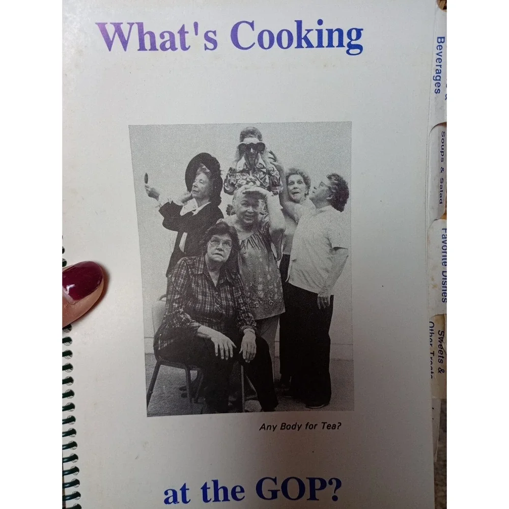 Vtg Spiral Cookbook Grand Olde‎ Players Omaha, Nebraska Community Theater 1980s